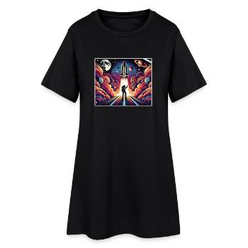 Astronaut Space Mission Design - Women’s T-Shirt Dress - black - Front