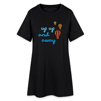 Vol en montgolfière à l’extérieur Sky Travel Fever - Robe T-shirt Femme - noir - Devant