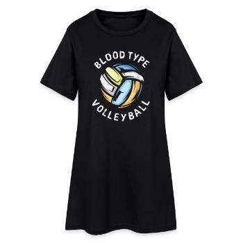 Volleyball de groupe sanguin - Joueurs et clubs de volleyball - Robe T-shirt Femme - noir - Devant