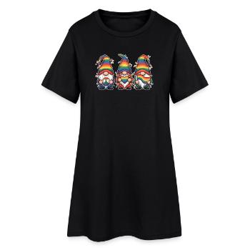 LGBTQ Pride Month - Liebe ist Liebe - Frauen T-Shirt-Kleid - Schwarz - Vorne