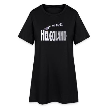 Helgoland Möwe & Moin Design - Frauen T-Shirt-Kleid - Schwarz - Vorne