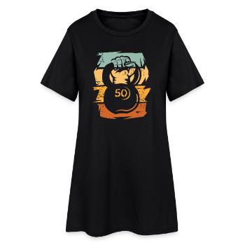 kettlebell rétro strongman - Kraftport Fitness - Robe T-shirt Femme - noir - Devant