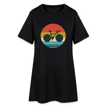 Retro Bicycle T-Shirt Vintage Cycling Bike Gifted - Women’s T-Shirt Dress - black - Front