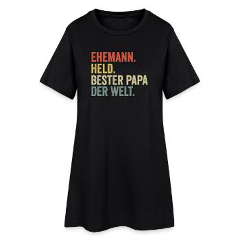 Bester Papa der Welt - Frauen T-Shirt-Kleid - Schwarz - Vorne