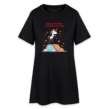 Planche à roulettes Licorne - Robe T-shirt Femme - noir - Devant