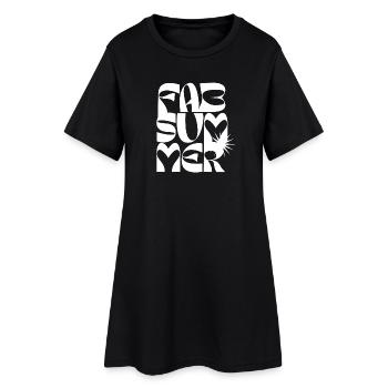 Conception typographique audacieuse de l’amour de l’été - Robe T-shirt Femme - noir - Devant