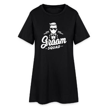 Logo « Groom Squad » du marié avec costume et nœud papillon - Robe T-shirt Femme - noir - Devant