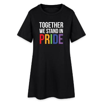 Mois de la fierté LGBTQ - Ensemble, nous sommes dans la fierté - Robe T-shirt Femme - noir - Devant