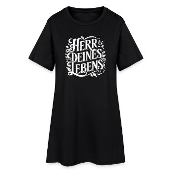 HERR DEINES LEBENS florales Bibel Design - Frauen T-Shirt-Kleid - Schwarz - Vorne