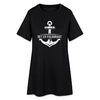 DET ER FULDBRAGT dänisches Bibelvers Anker Design - Frauen T-Shirt-Kleid - Schwarz - Vorne