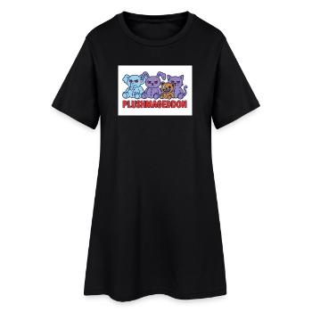 Plushmageddon - Frauen T-Shirt-Kleid - Schwarz - Vorne