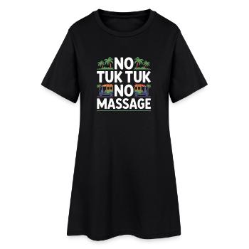 No Tuk Tuk No Massage Thailand Bali Backpacker - Robe T-shirt Femme - noir - Devant