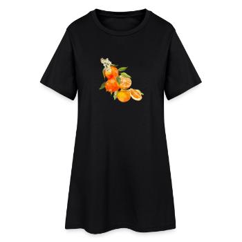 Orangen Summer Orange Trend 2025 Vintage Retro - Frauen T-Shirt-Kleid - Schwarz - Vorne