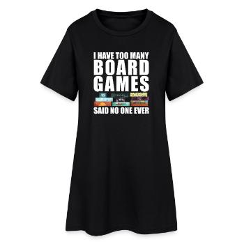 Zu viele Brettspiele lustiger Spruch - Frauen T-Shirt-Kleid - Schwarz - Vorne