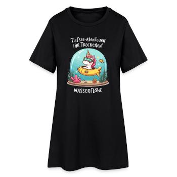 Aquarium Licorne - Robe T-shirt Femme - noir - Devant