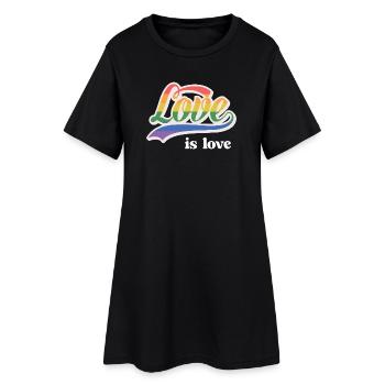 Mois de la fierté LGBT - Love is Love - Robe T-shirt Femme - noir - Devant