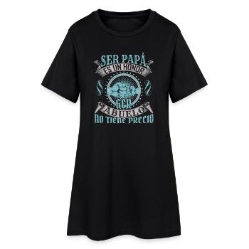 Honorer la conception d’un t-shirt personnalisé des pères - Robe T-shirt Femme - noir - Devant
