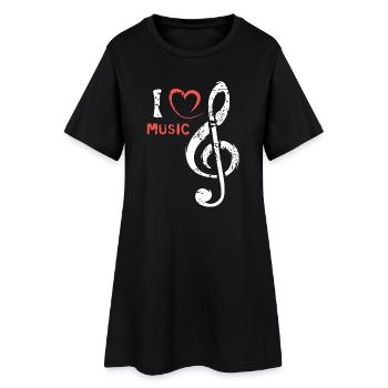 Clef Herz Music - Musiciens et groupes - Robe T-shirt Femme - noir - Devant
