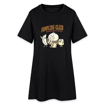 Dumpling Club - Women’s T-Shirt Dress - black - Front