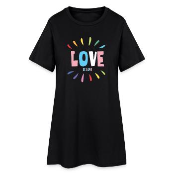 Mois de la fierté LGBT - Love is Love - Robe T-shirt Femme - noir - Devant
