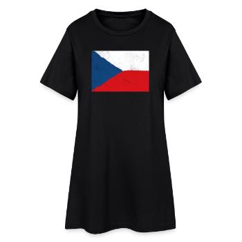 Drapeau de la République tchèque – Fierté nationale - Robe T-shirt Femme - noir - Devant