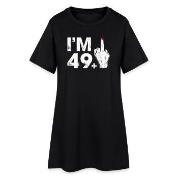 Main rebelle avec rappel d’écart d’âge - Robe T-shirt Femme - noir - Devant