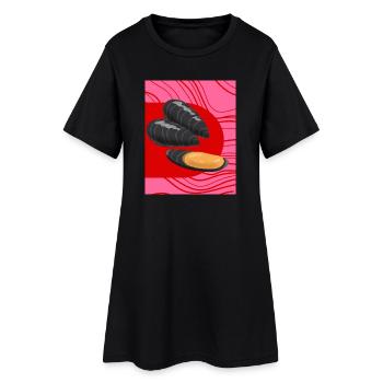 Moules funky - Robe T-shirt Femme - noir - Devant