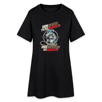 Marseillais Rats - Robe T-shirt Femme - noir - Devant