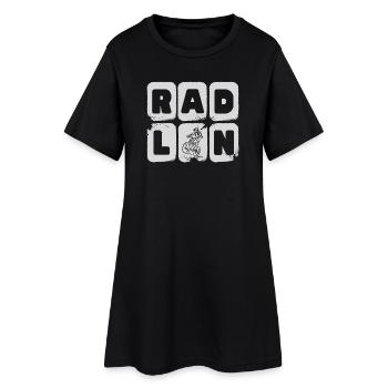 radln - radeln, MTB, Mountainbike - Frauen T-Shirt-Kleid - Schwarz - Vorne