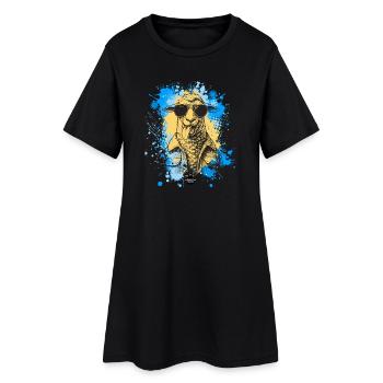 Mode bêlement : Activé - Robe T-shirt Femme - noir - Devant