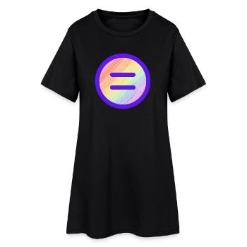 Equality - Gelichheit Gay Pride Rainbow - Frauen T-Shirt-Kleid - Schwarz - Vorne