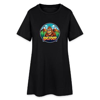BigFoot Cartoon Wilderness Logo - Robe T-shirt Femme - noir - Devant