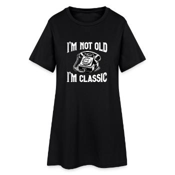 Je ne suis pas vieux – je suis un téléphone rétro classique - Robe T-shirt Femme - noir - Devant