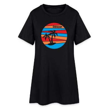 chillout - Robe T-shirt Femme - noir - Devant