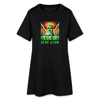 Stop Atom – Radioactif - Robe T-shirt Femme - noir - Devant