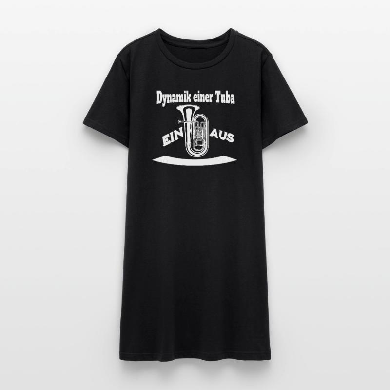 Dynamik einer Tuba - Ein oder Aus Frauen T-Shirt-Kleid