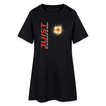 Juist - Frauen T-Shirt-Kleid - Schwarz - Vorne