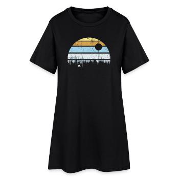 Serene Forest Sunset Scene - Women’s T-Shirt Dress - black - Front