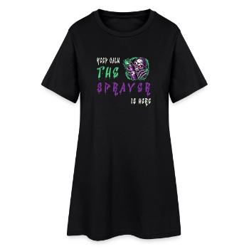 Keep Calm – Le pulvérisateur - Robe T-shirt Femme - noir - Devant