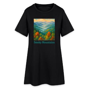 Smoky Mountains Art - Robe T-shirt Femme - noir - Devant