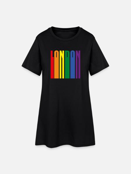 London Rainbow Pride LQBT - Women’s T-Shirt Dress - black