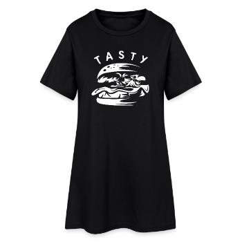 Symbole du Tasty Burger - Logo de la chaîne de restauration rapide - Robe T-shirt Femme - noir - Devant