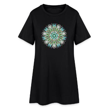 Mandala de la mer - Robe T-shirt Femme - noir - Devant