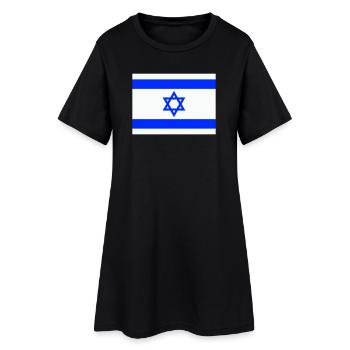 Drapeau d’Israël Drapeau Armoiries Etoile de David Jerusalen - Robe T-shirt Femme - noir - Devant