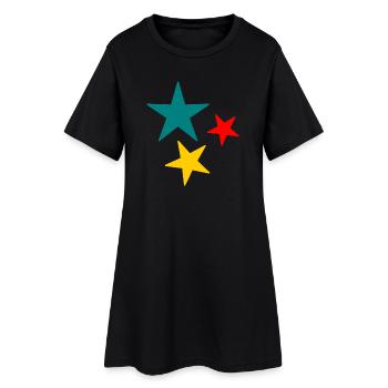 COEUR. MERCI. MAÎTRESSE. MAITRE. MERCI MAÎTRESSE. - Robe T-shirt Femme - noir - Devant