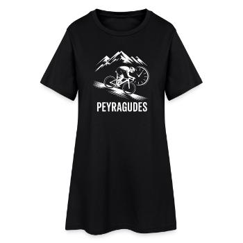 Contre-la-montre à Peyragudes - Cyclisme - Robe T-shirt Femme - noir - Devant