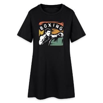 Combattant de boxe vintage – Conception de boîte rétro - Robe T-shirt Femme - noir - Devant