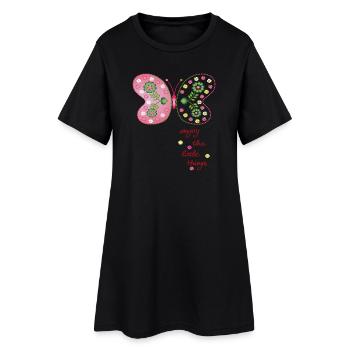 Profitez des petites choses - Robe T-shirt Femme - noir - Devant