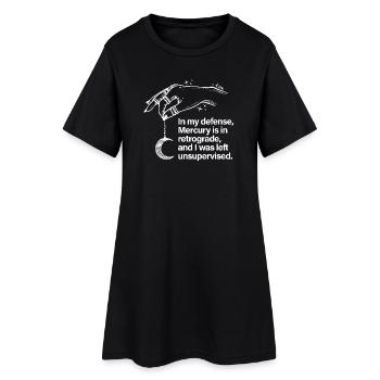 MERCURE RÉTROGRADE BLANC - Robe T-shirt Femme - noir - Devant