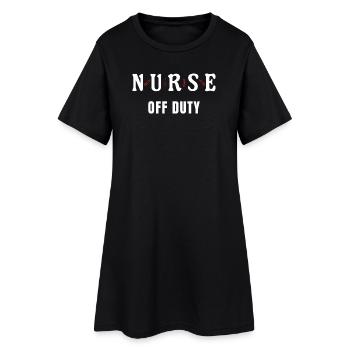 Infirmière Infirmière Infirmière Infirmière - Robe T-shirt Femme - noir - Devant